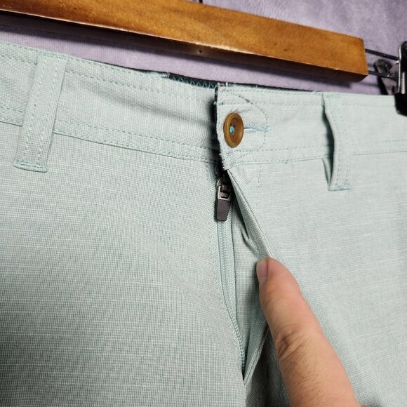 Vissla Shorts Mens 30 Lot of 2 Pair Blue Green Poly Cotton Blend Stretch Casual - Picture 13 of 16